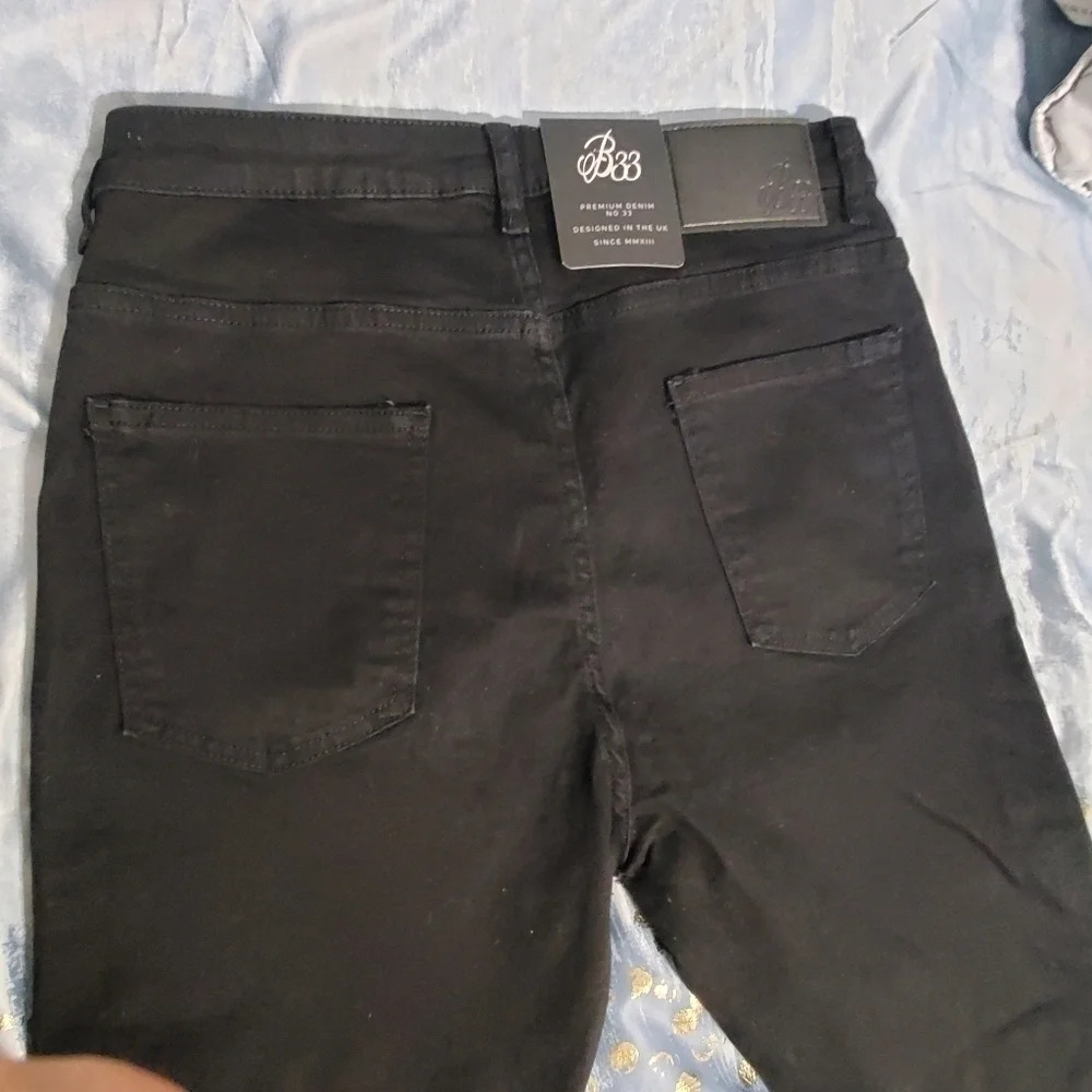 Men's Luca Skinny Strech Jeans SIGNATURE Jet Black Be Inspired Size: 34R